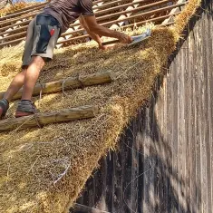 Work has been completed on replacing thatched roofs on vernacular architecture buildings 1