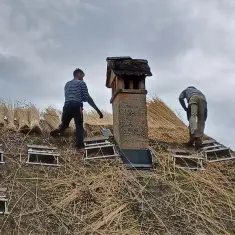 Work has been completed on replacing thatched roofs on vernacular architecture buildings 6